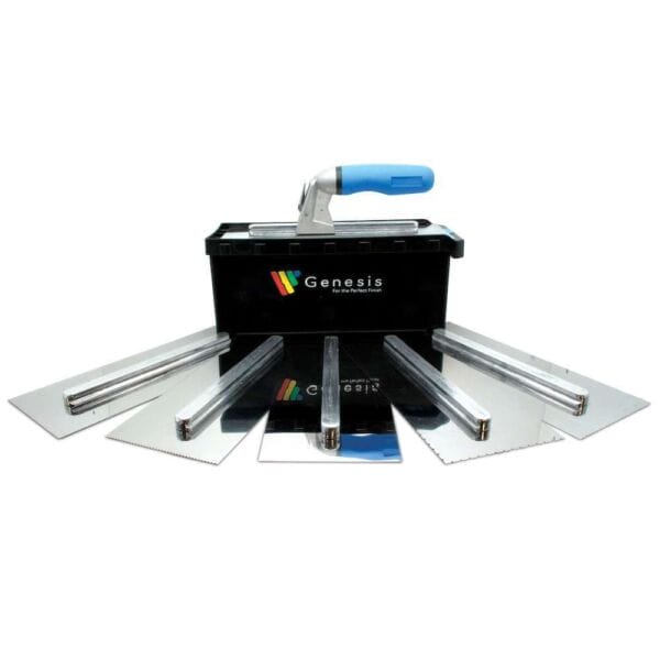 Interchangeable floor trowel set