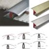 Adjustable Height Hard Floor Door Threshold Strip Aluminium 40mm TTC  Pivots Easy clip